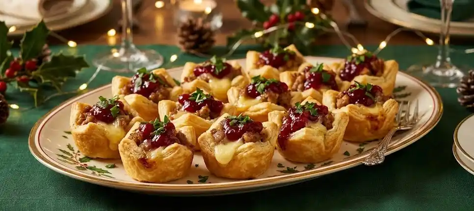 Sausage Cranberry Brie Bites