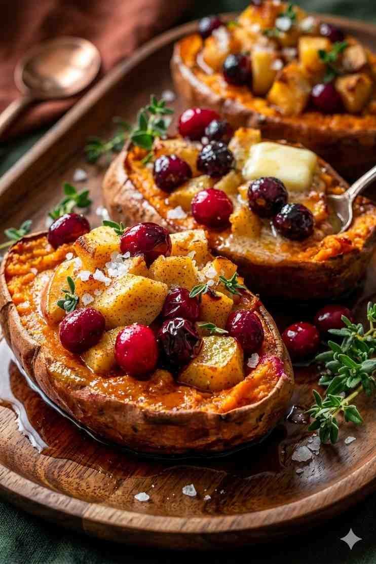 cranberry-apple-twice-baked-sweet-potatoes