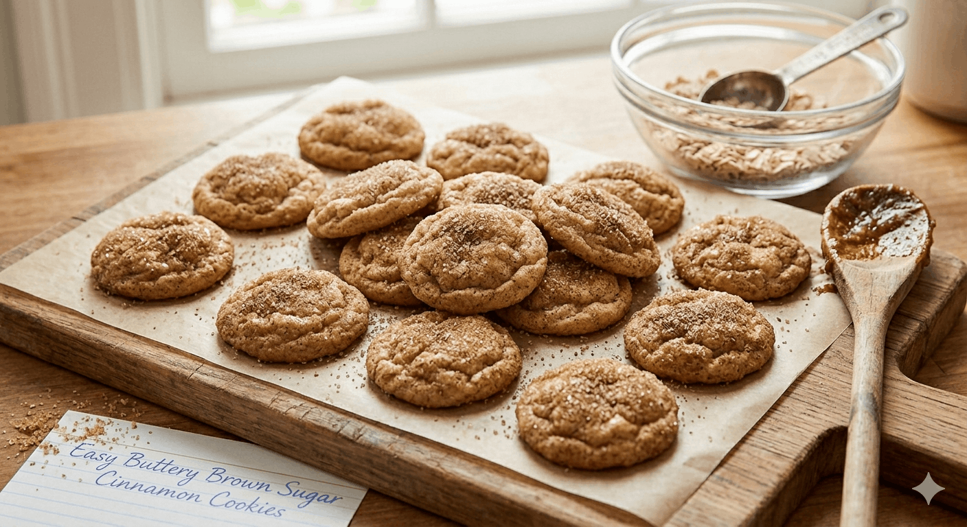 Easy Buttery Brown Sugar Cinnamon Cookies Recipe easy-buttery-brown-sugar-cinnamon-cookies-recipe