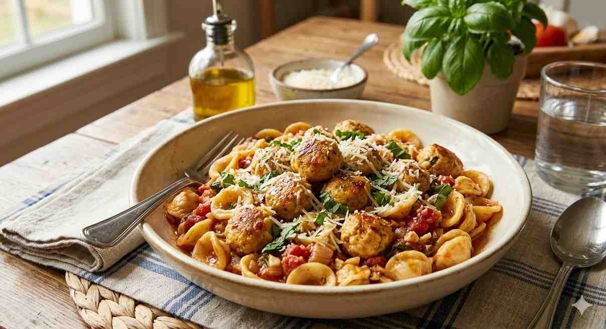 mini-chicken-meatballs-with-orecchiette