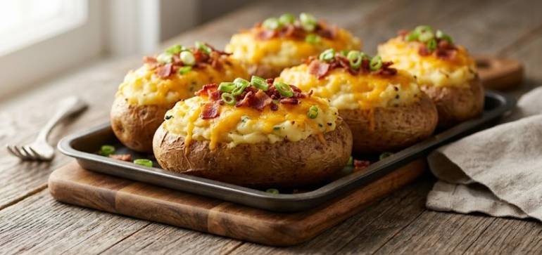 Twice Stuffed Baked Potato Recipe