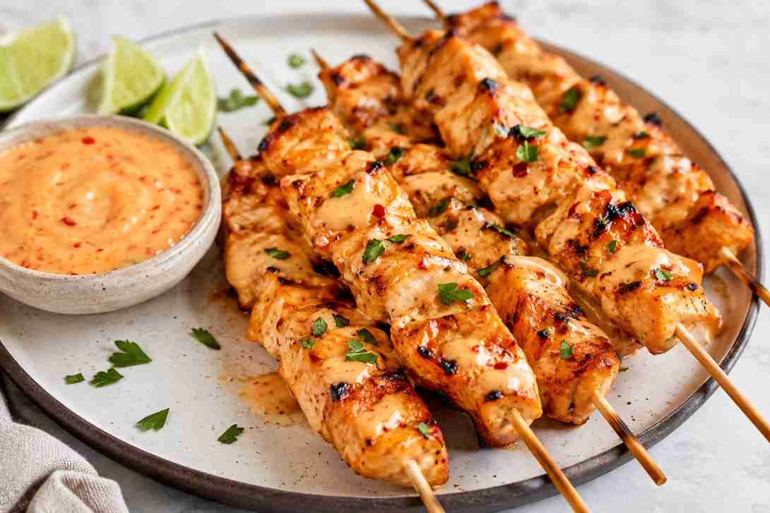 Bang Bang Chicken Skewers Recipe