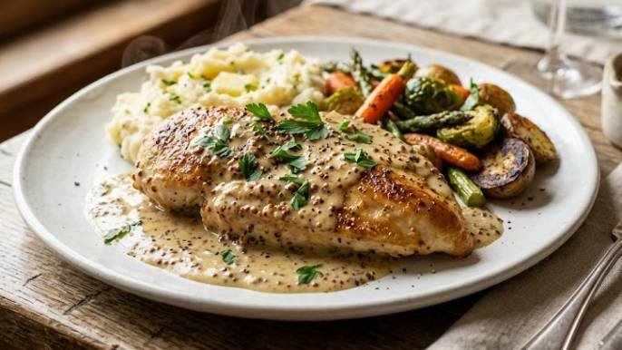 Chicken with Mustard Cream Sauce Recipe