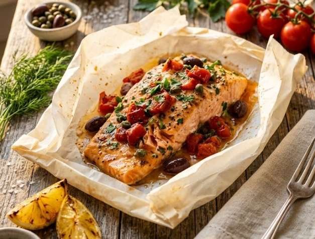Salmon En Papillote with Tomato Butter Recipe Salmon En Papillote with Tomato Butter Recipe