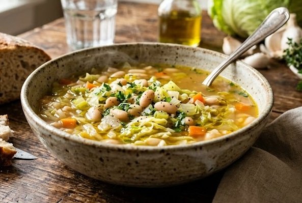 White Bean Soup with Cabbage Recipe White Bean Soup with Cabbage Recipe