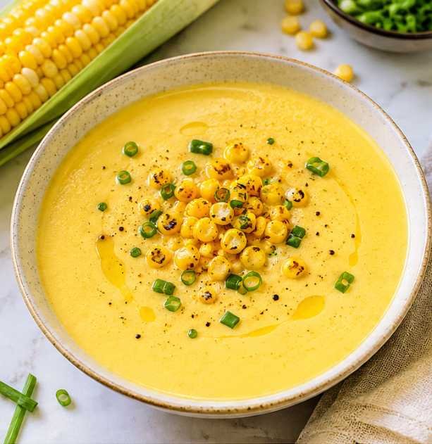 Cold Corn Soup for Summer Cold Corn Soup for Summer
