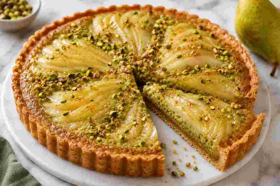 Pistachio Pear Tart