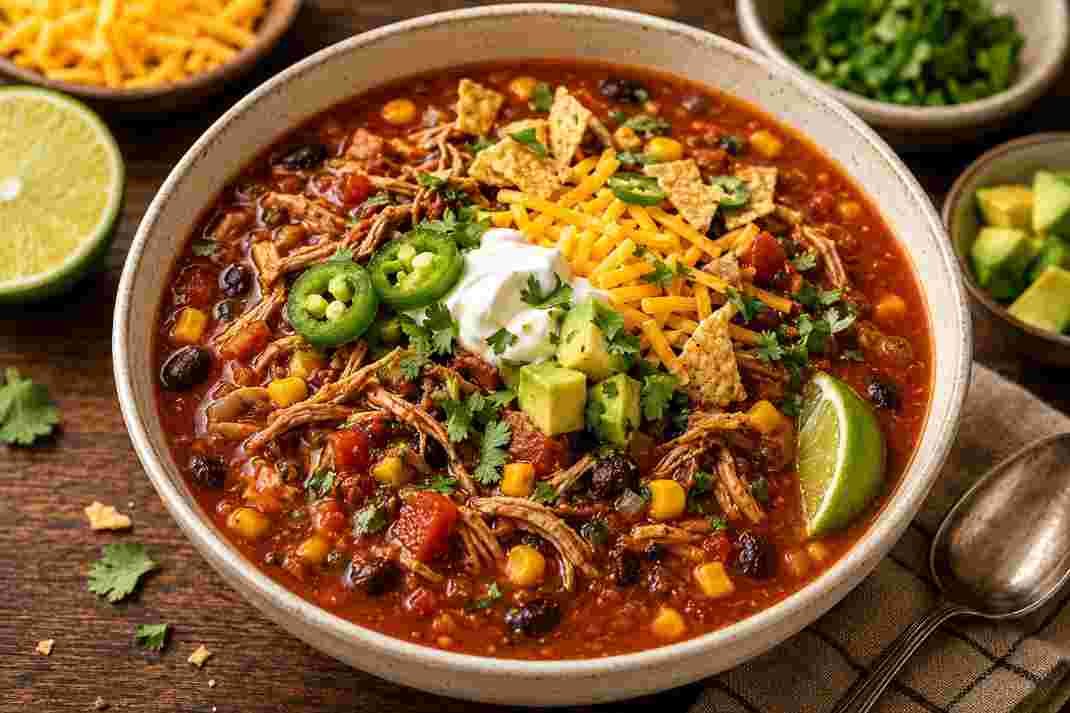 Quick Taco Soup with Pulled Pork Quick Taco Soup with Pulled Pork