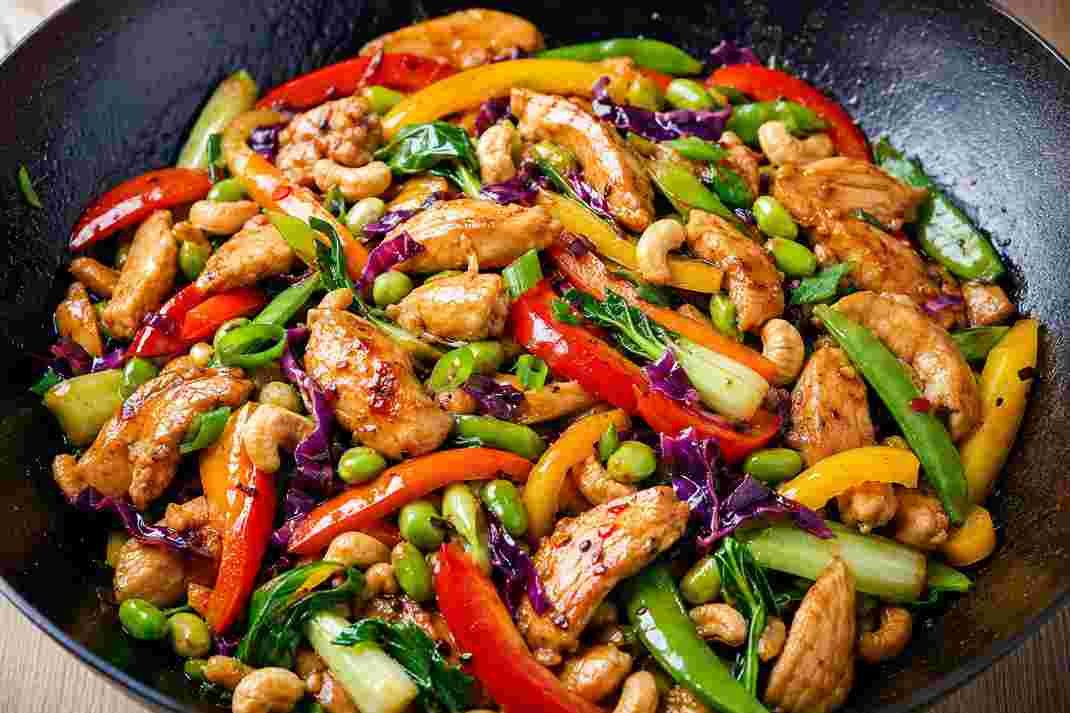 Rainbow Chicken Stir Fry
