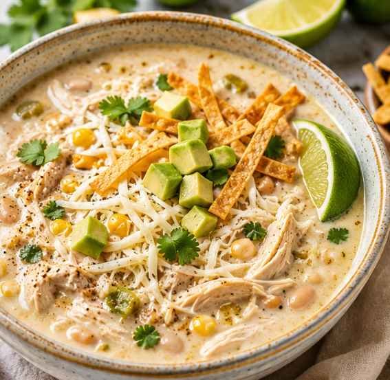 White Chicken Enchilada Soup