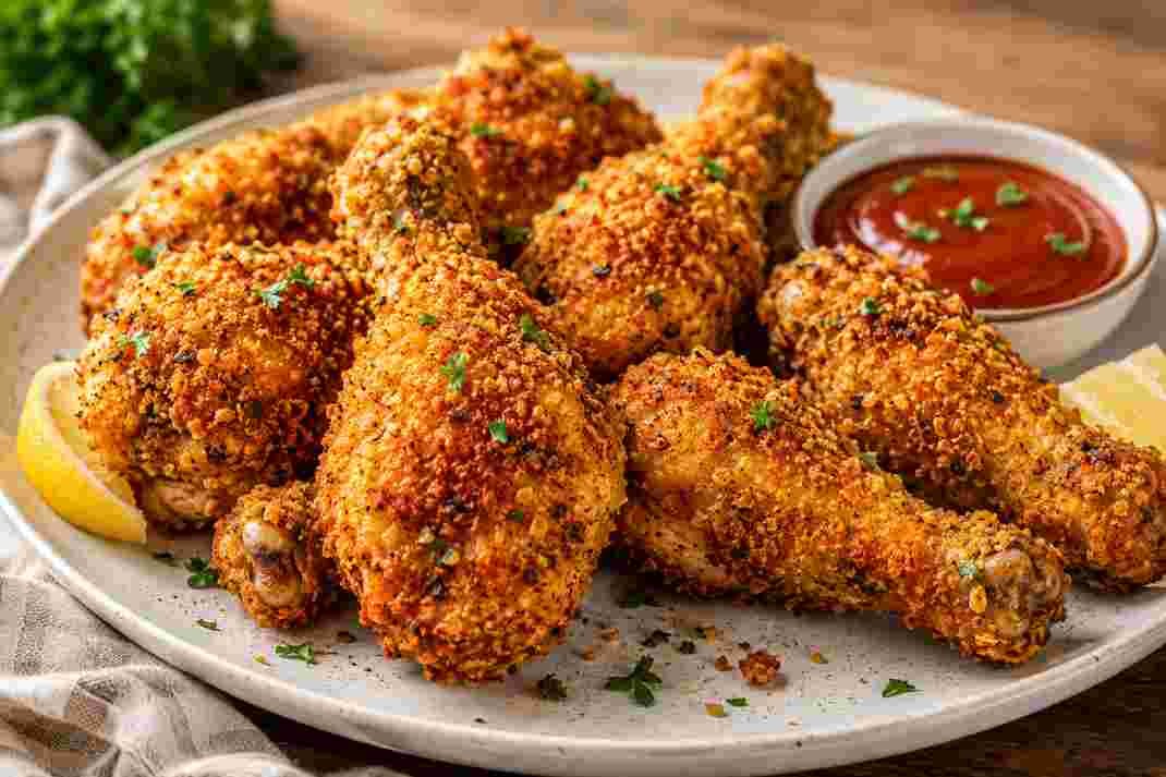Crunchy Crumbed Chicken Drumsticks Crunchy Crumbed Chicken Drumsticks