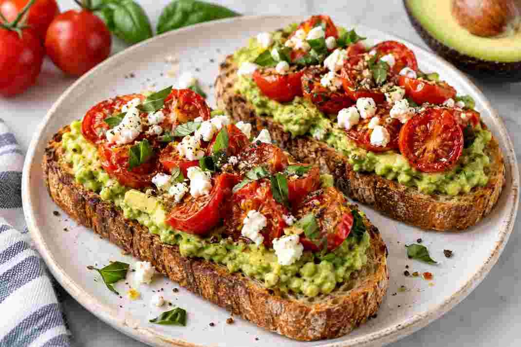 Avocado Toast with Tomato Avocado Toast with Tomato