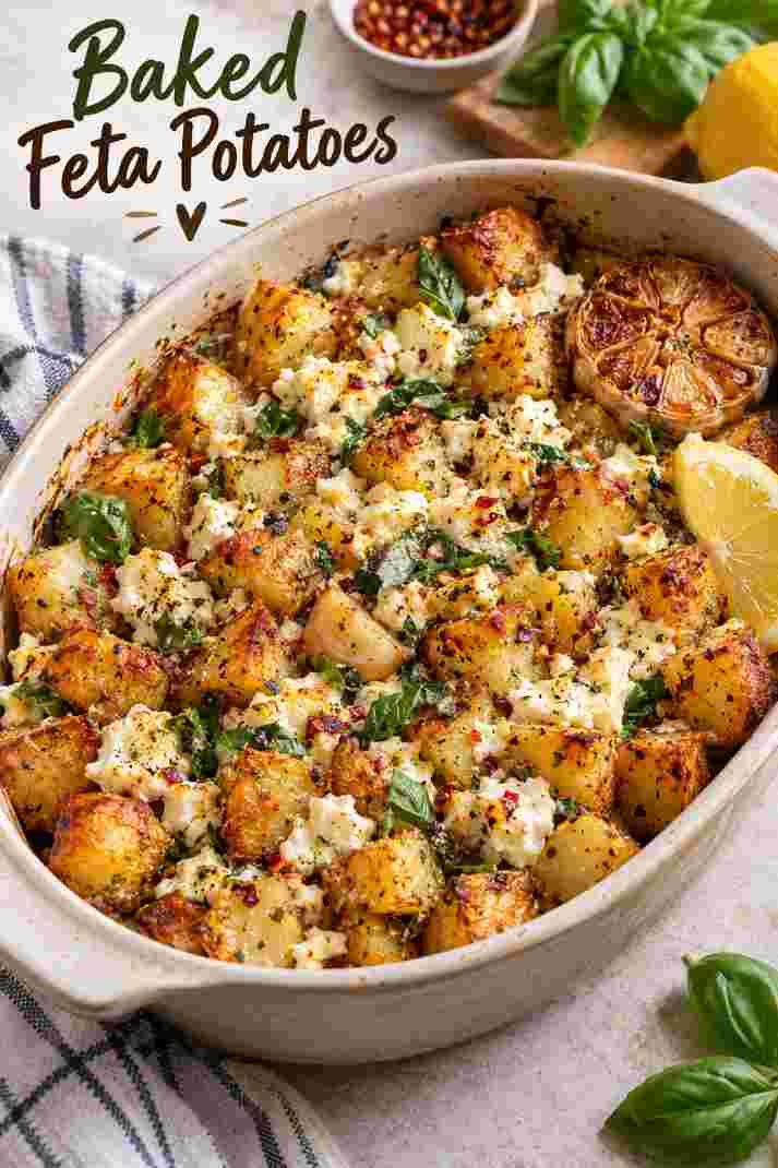 Baked Feta Potatoes