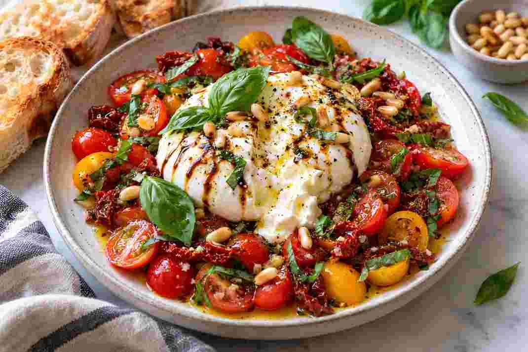 Burrata with Tomatoes & Basil Burrata with Tomatoes & Basil