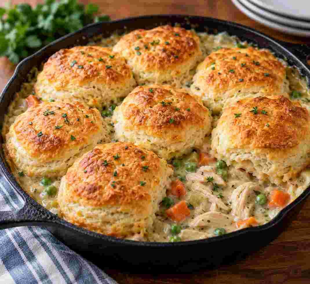Chicken Pot Pie with Biscuits Chicken Pot Pie with Biscuits