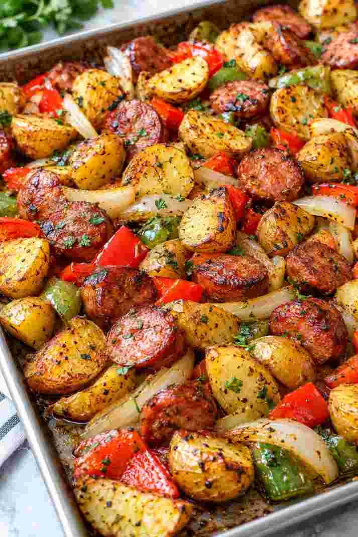 Oven Roasted Sausage and Potatoes Oven Roasted Sausage and Potatoes
