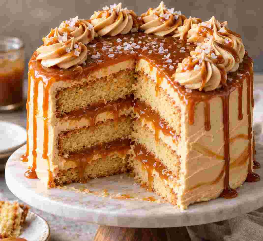 Salted Caramel Cake with Homemade Caramel Salted Caramel Cake with Homemade Caramel