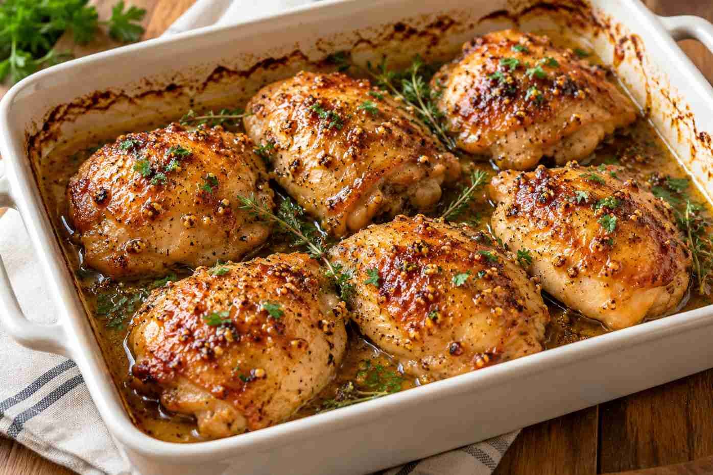 Baked Maple Mustard Chicken Baked Maple Mustard Chicken
