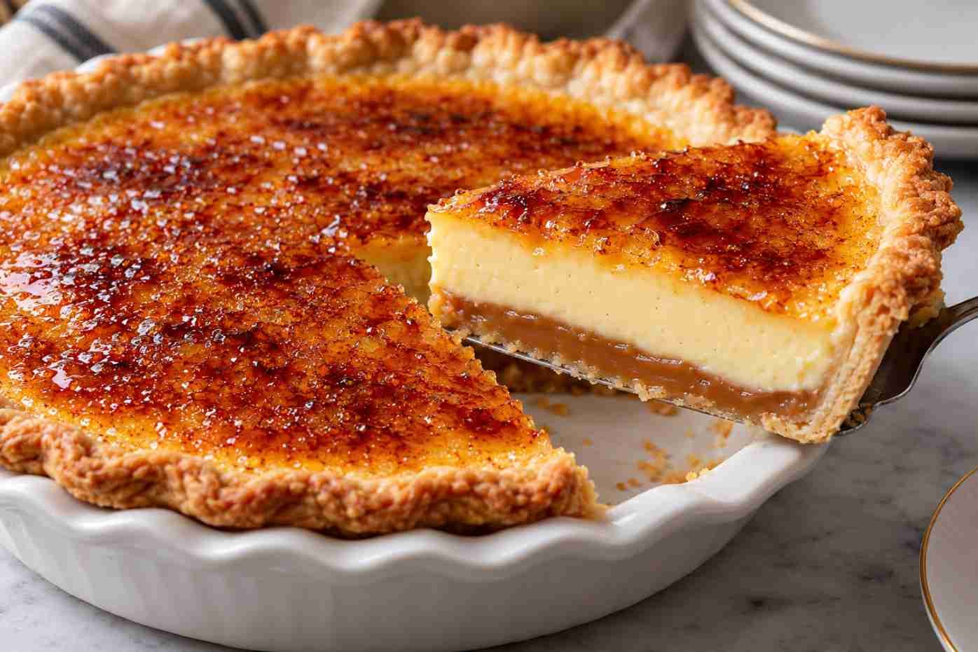 Caramel Creme Brulee Pie