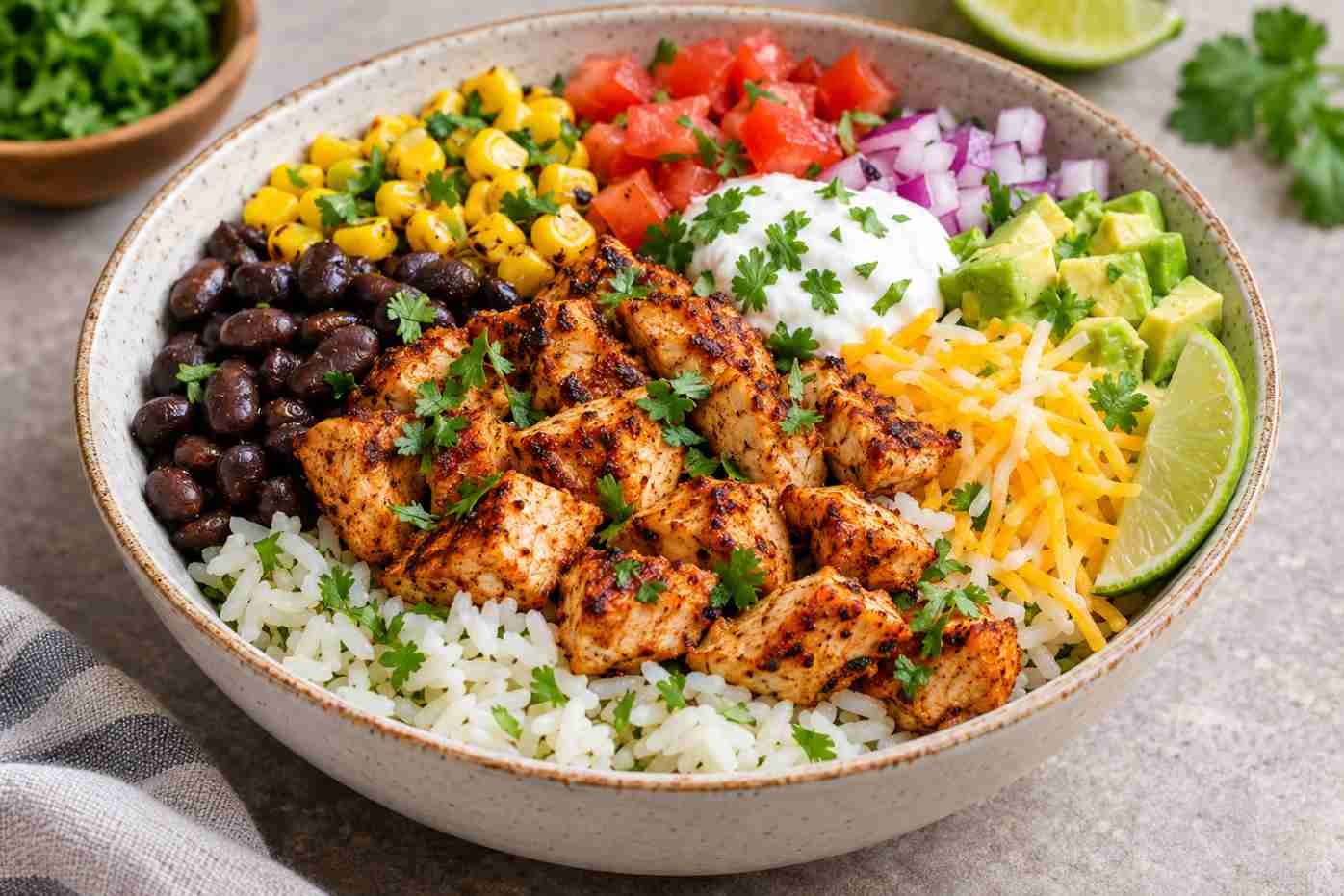 Chicken Burrito Bowls Chicken Burrito Bowls