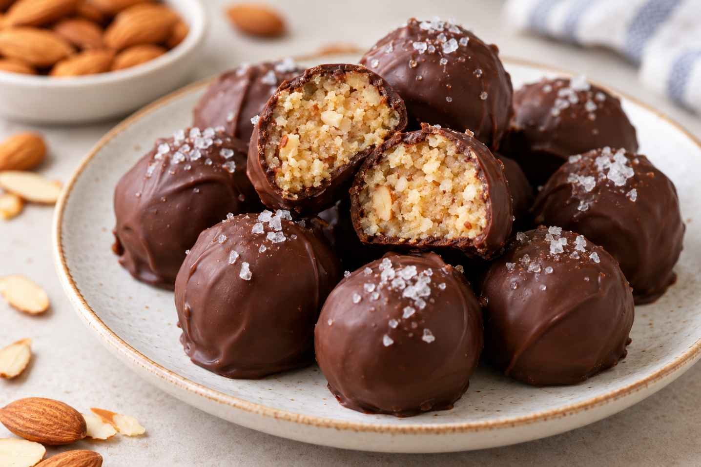 Chocolate Almond Truffles Chocolate Almond Truffles