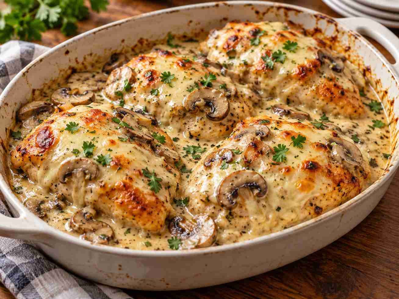 Creamy Smothered Baked Chicken Creamy Smothered Baked Chicken