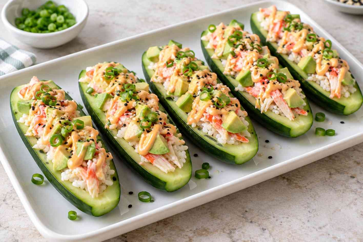 Cucumber Sushi Boats