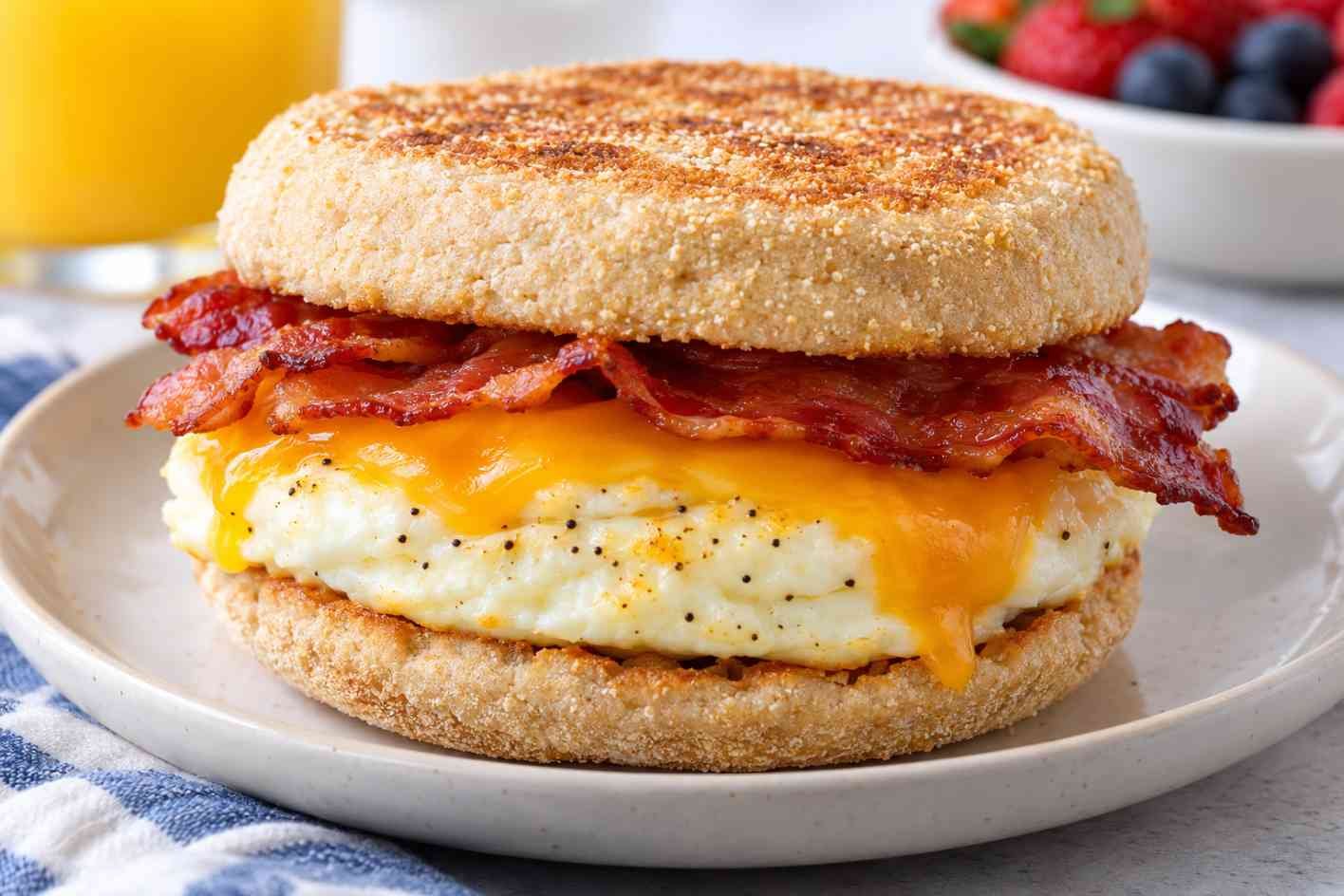 Egg White Turkey Bacon Sandwich Egg White Turkey Bacon Sandwich