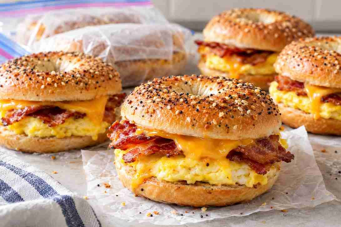Freezer Bagel Breakfast Sandwiches