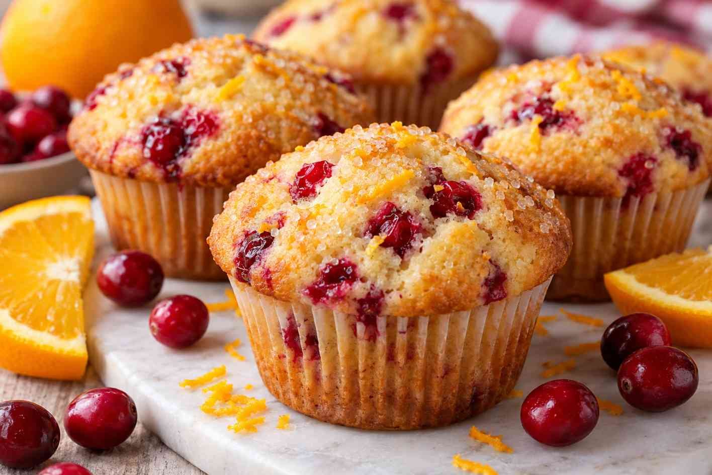 Panera-Style Cranberry Orange Muffins Recipe