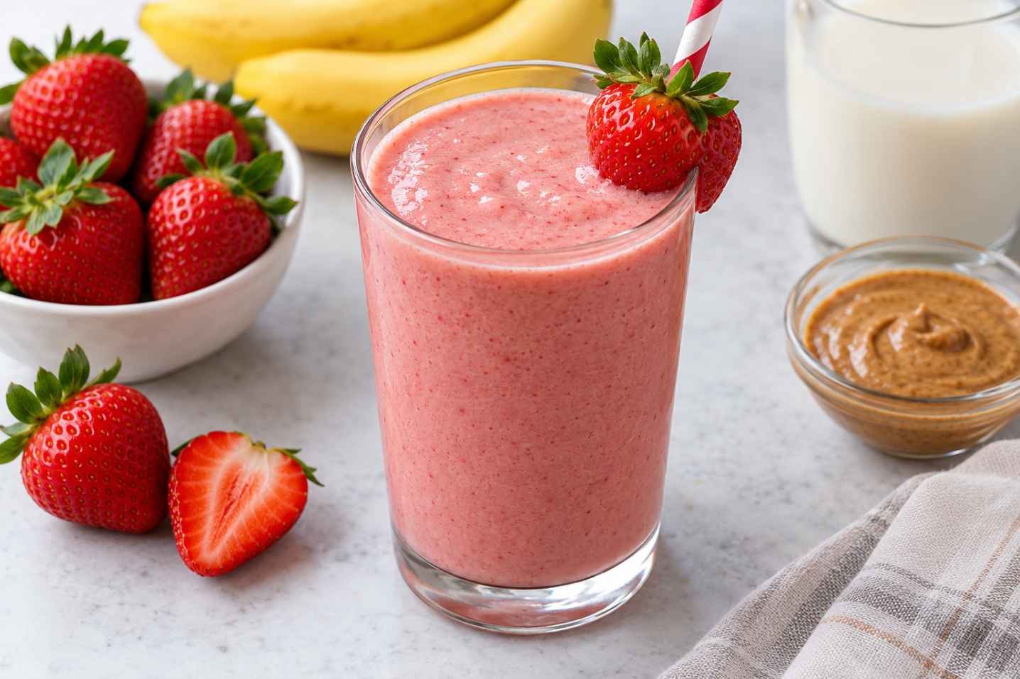 Simple Strawberry Smoothie Simple Strawberry Smoothie